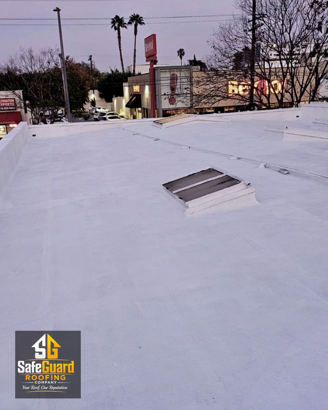 Roofing Services Los Angeles | Safeguard sg silicone coating with logo 1080x1350 v2
